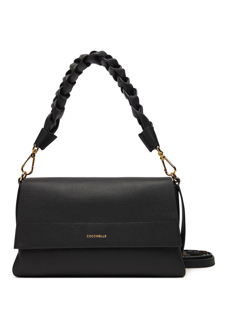 Coccinelle Geanta de piele cu bareta de umar cu aspect impletit Boheme - Multicolor
