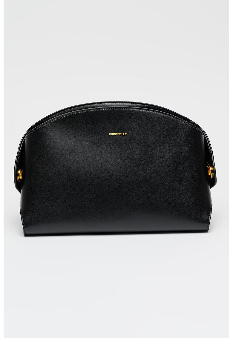 Coccinelle Geanta shopper de piele Tylde - Negru