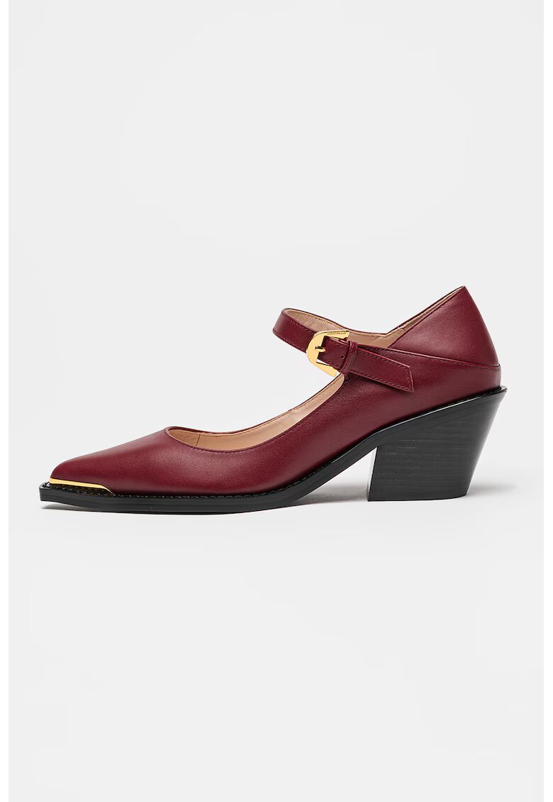 Coccinelle Pantofi de piele cu toc masiv - Violet