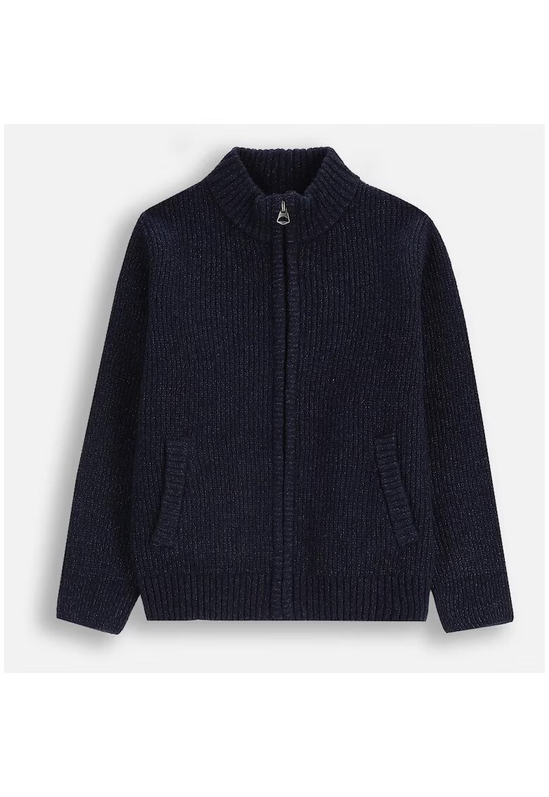 Coccodrillo Cardigan cu fermoar si buzunare oblice -