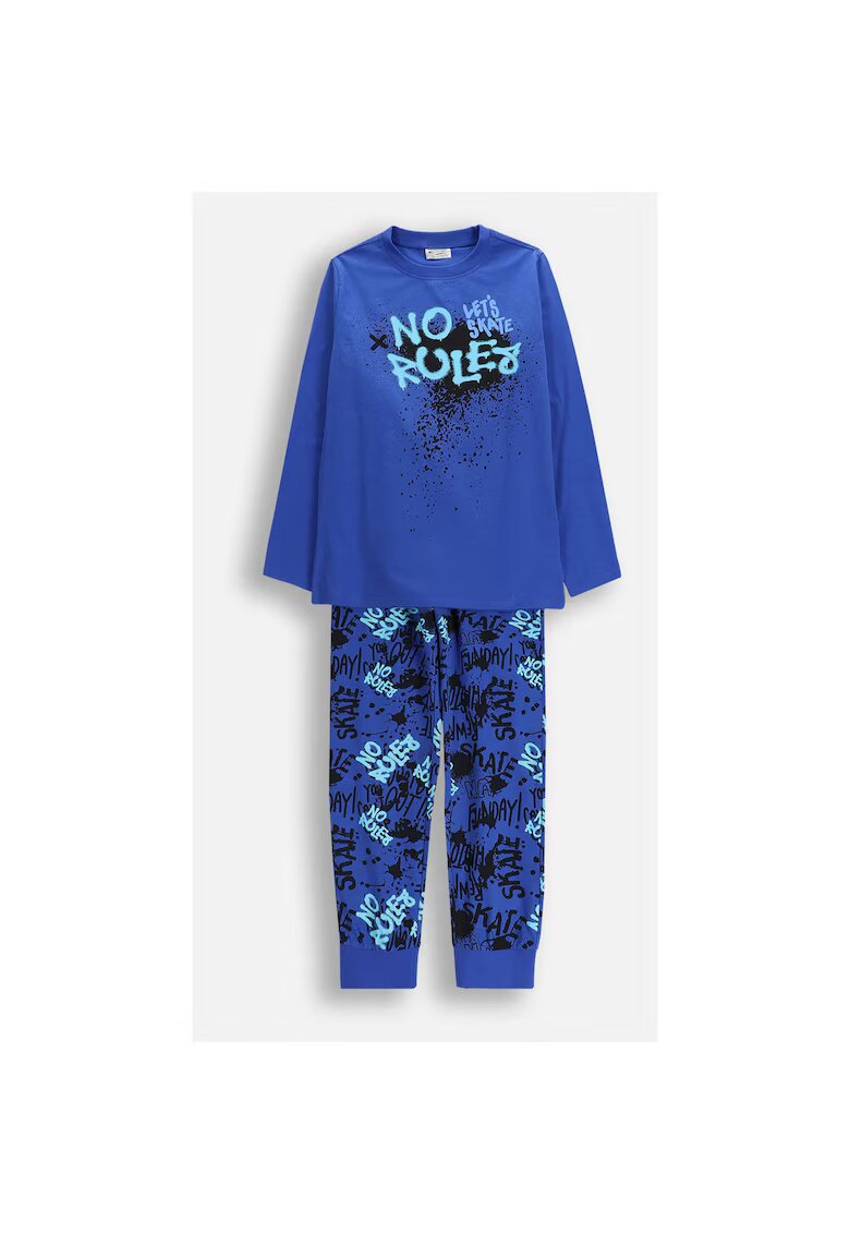 Coccodrillo Pijama din bumbac cu imprimeu cu text
