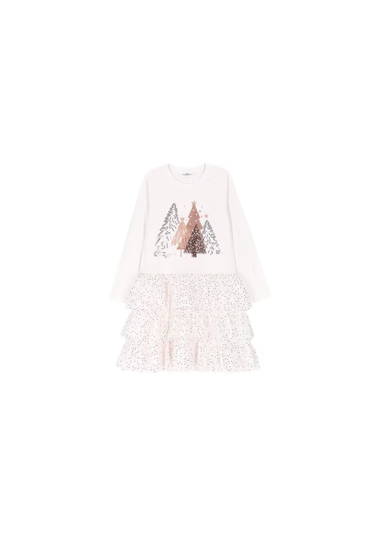 Coccodrillo Rochie fete - ecru - bumbac -
