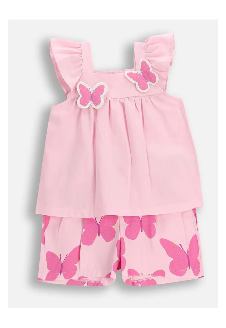 Coccodrillo Set cu top din bumbac&pantaloni scurti