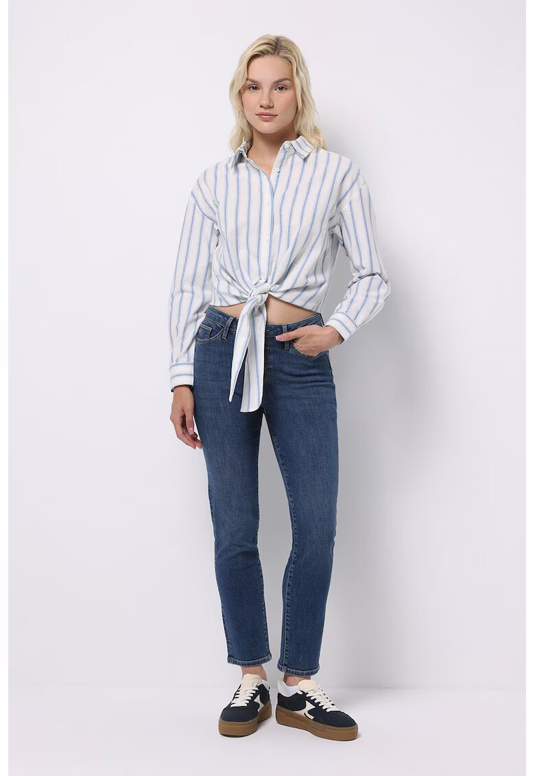 COLINS Blugi crop cu talie inalta - Bleumarin