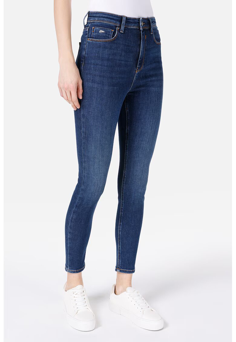 COLINS Blugi crop skinny din amestec de lyocell - Albastru