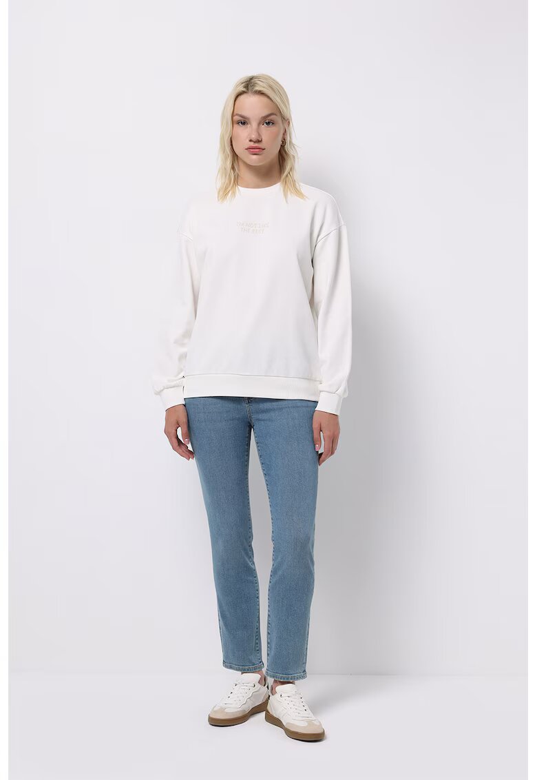 COLINS Blugi crop slim fit cu talie medie - Albastru prafuit