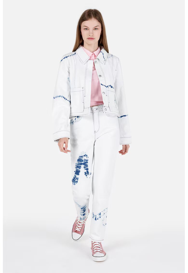COLINS Blugi cu model tie-dye - Albastru royal/Albastru glaciar