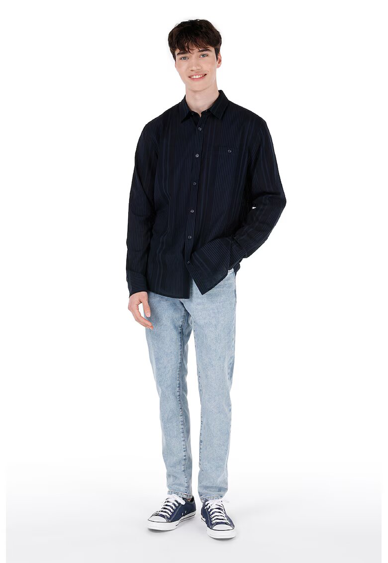 COLINS Blugi regular fit cu aspect decolorat - Albastru deschis