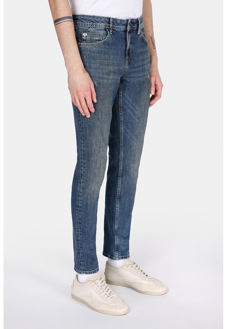 COLINS Blugi regular fit cu aspect prespalat - Albastru
