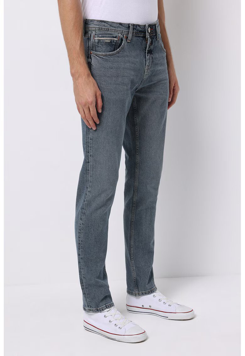 COLINS Blugi regular fit de bumbac cu talie medie - Albastru prafuit