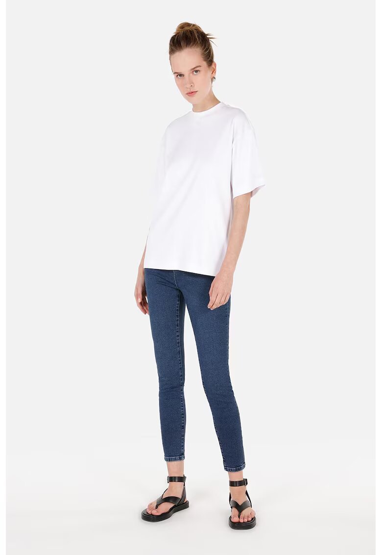COLINS Blugi skinny cu talie inalta - Albastru royal
