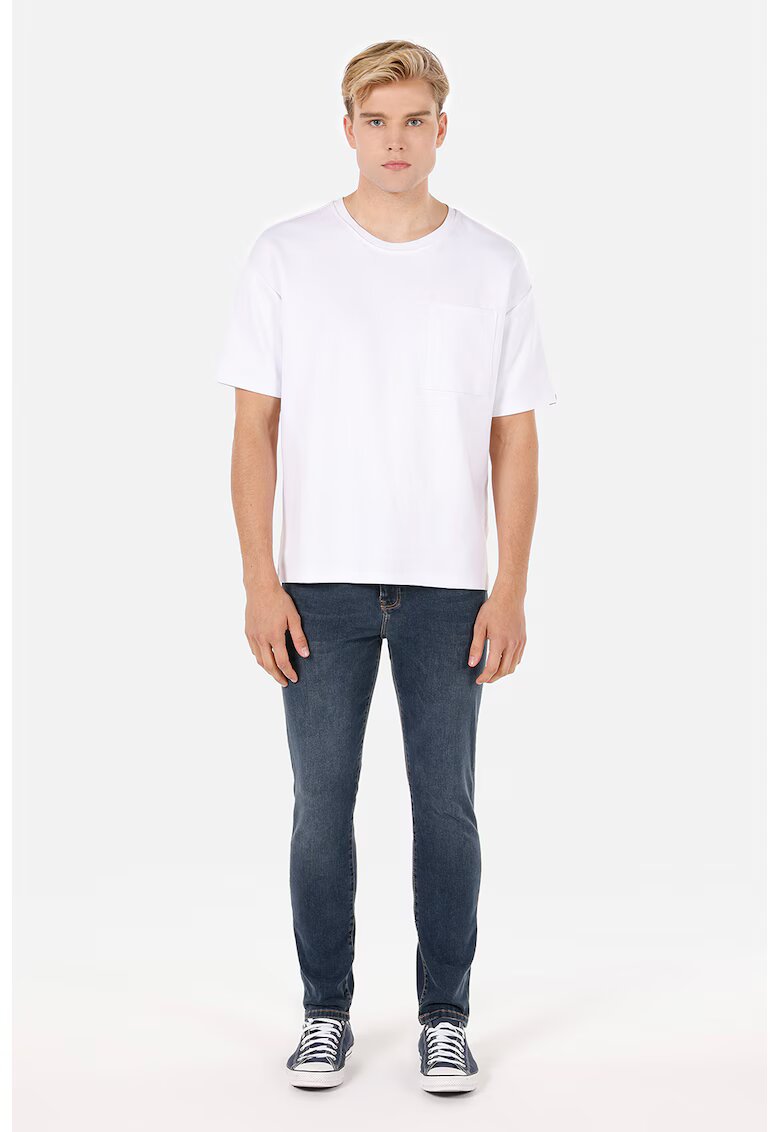COLINS Blugi skinny cu talie medie - Albastru inchis