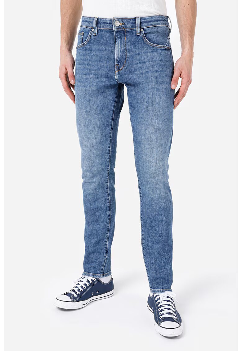 COLINS Blugi slim fit cu aspect decolorat Danny - Albastru