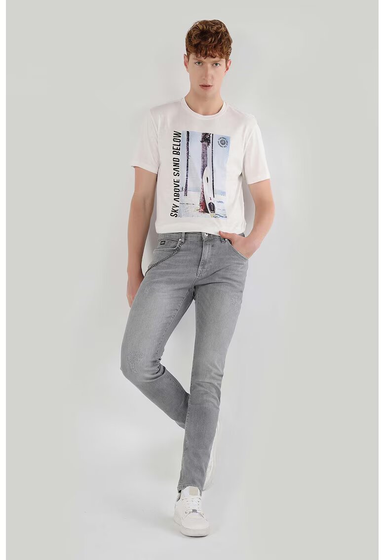 COLINS Blugi slim fit cu talie joasa - Gri deschis