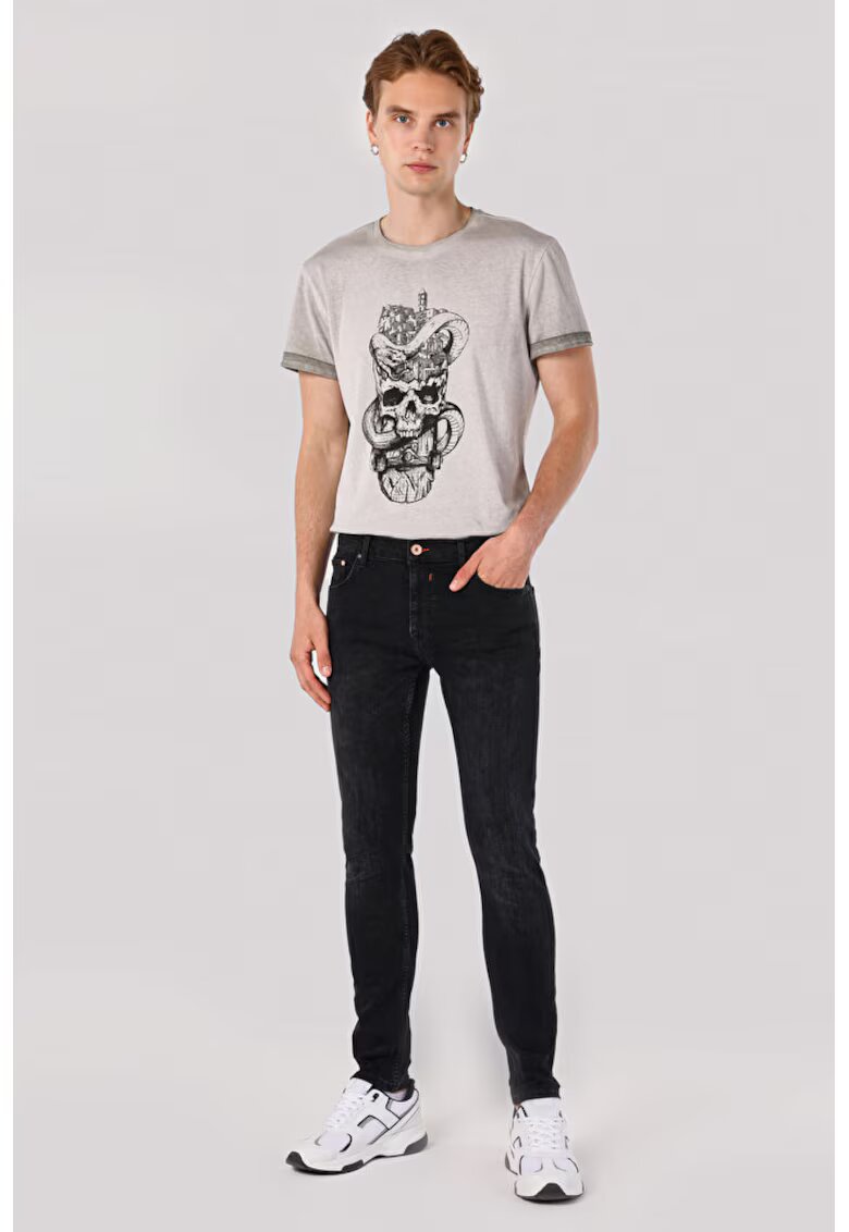 COLINS Blugi slim fit cu talie medie - Negru