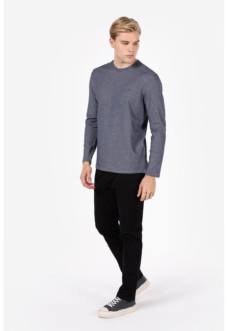 COLINS Bluza cu model honeycomb - Albastru prafuit