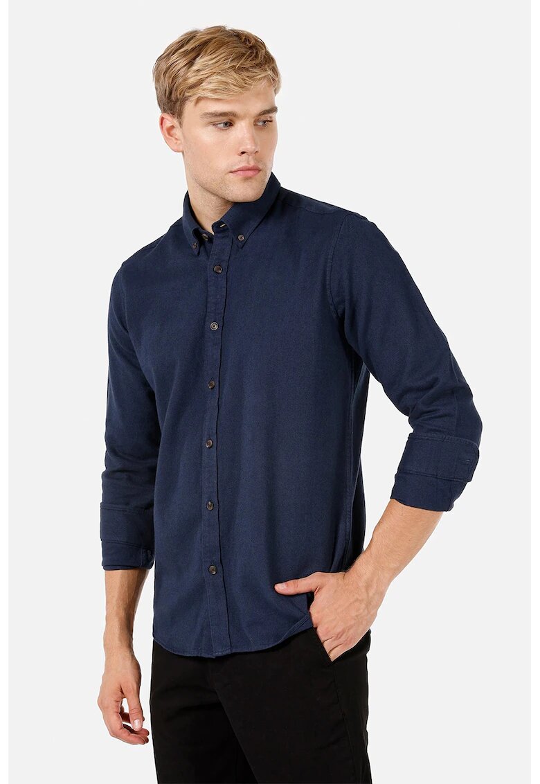 COLINS Camasa Oxford de bumbac - Bleumarin
