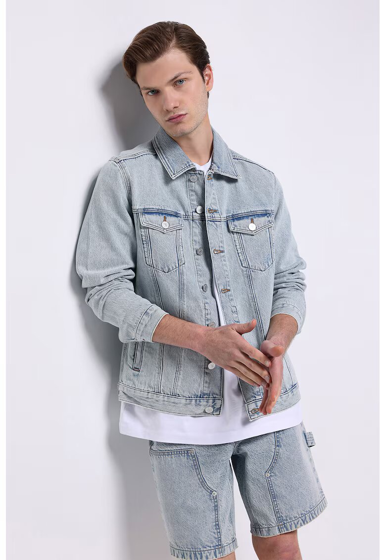 COLINS Jacheta din denim cu buzunare - Albastru prafuit