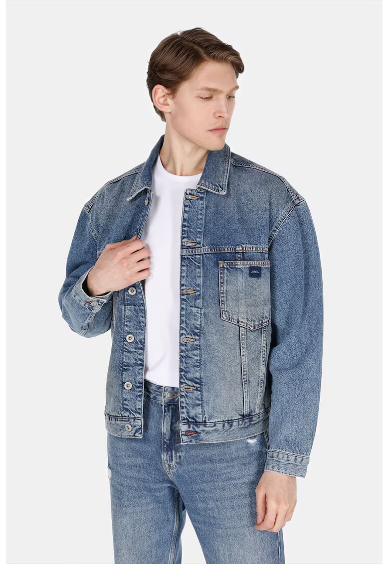 COLINS Jacheta din denim cu buzunare pe piept - Albastru