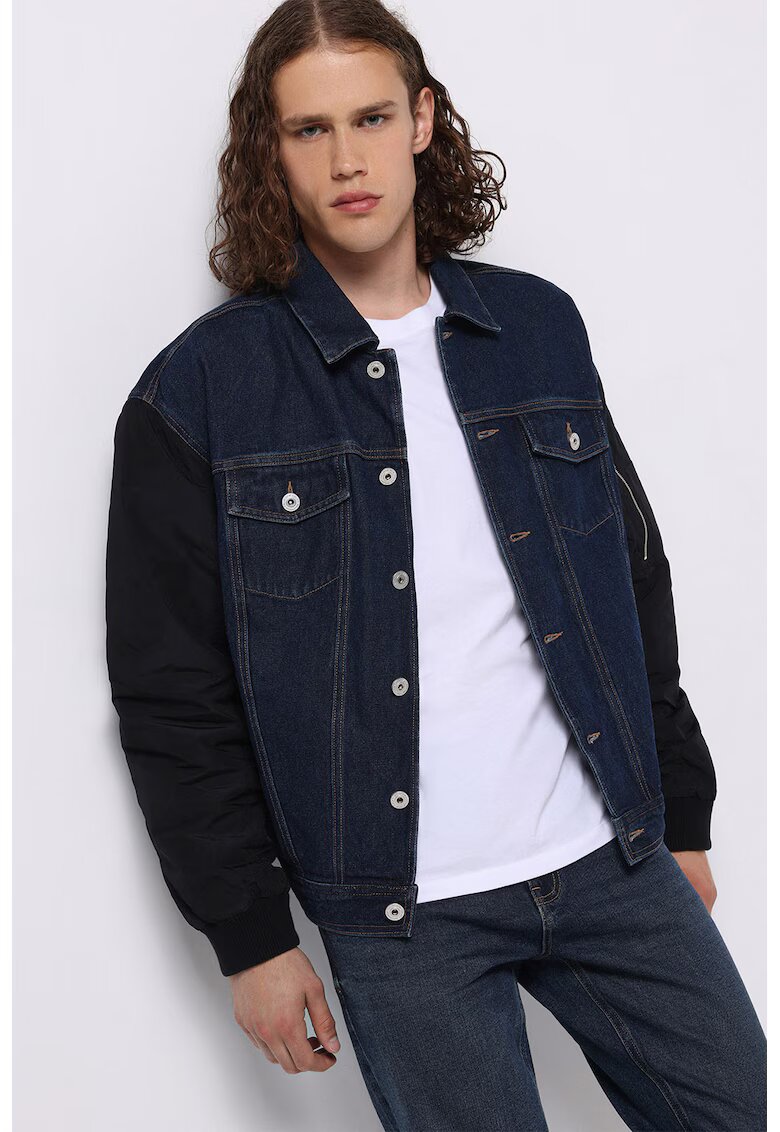 COLINS Jacheta din denim cu buzunare pe piept - Bleumarin