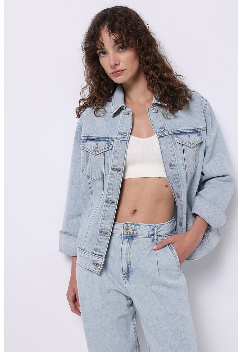 COLINS Jacheta din denim cu nasturi - Albastru prafuit