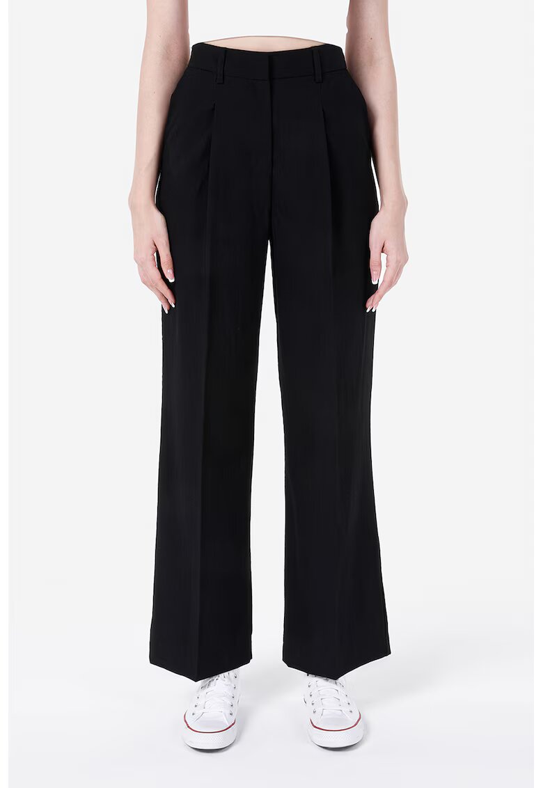 COLINS Pantaloni ampli cu talie inalta - Negru
