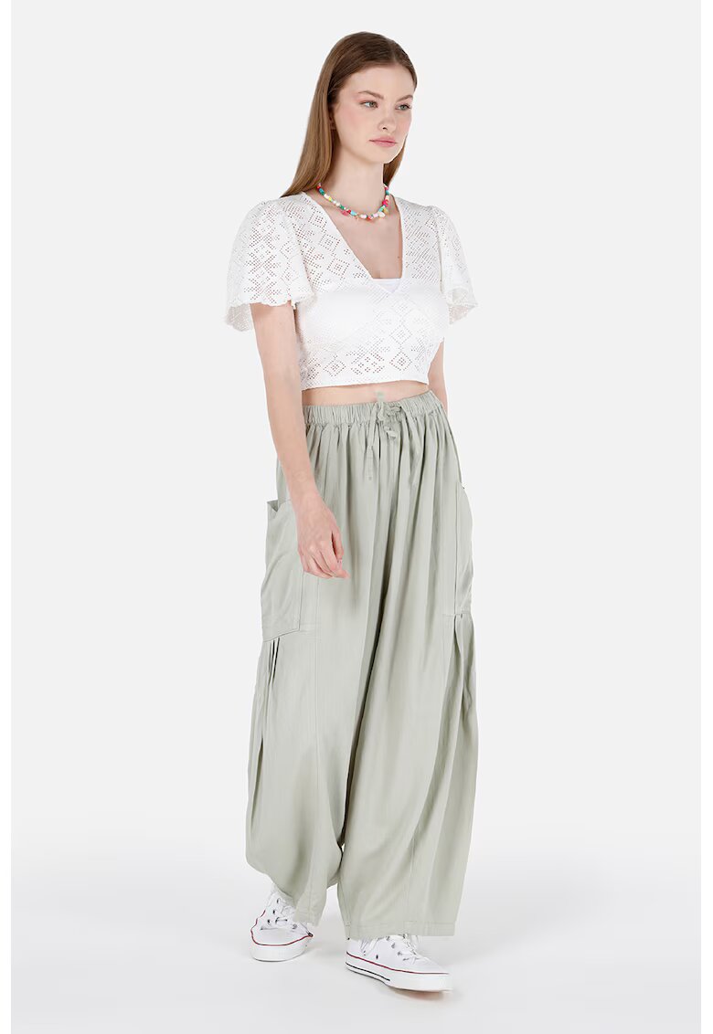 COLINS Pantaloni cargo largi - Verde pal