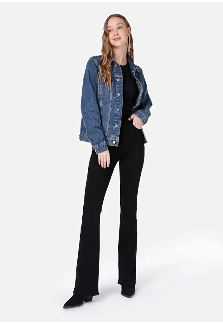COLINS Pantaloni dama - slim fit - negru -