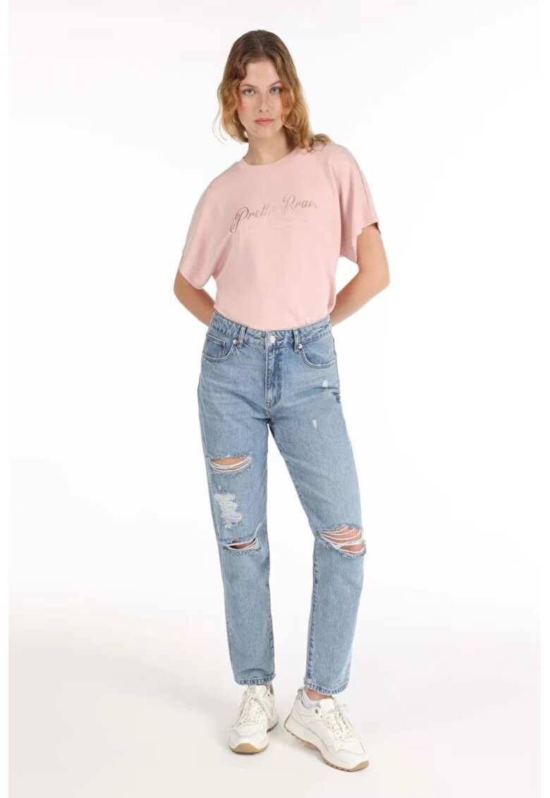 COLINS Pantaloni De Dama Albastru Boyfriend Fit 893 Julia Cl1067508 8683197961044