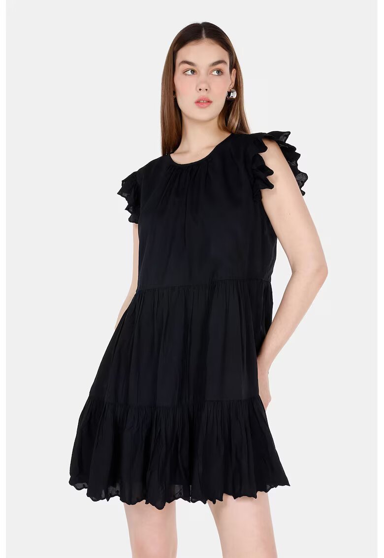COLINS Rochie evazata din modal - Negru