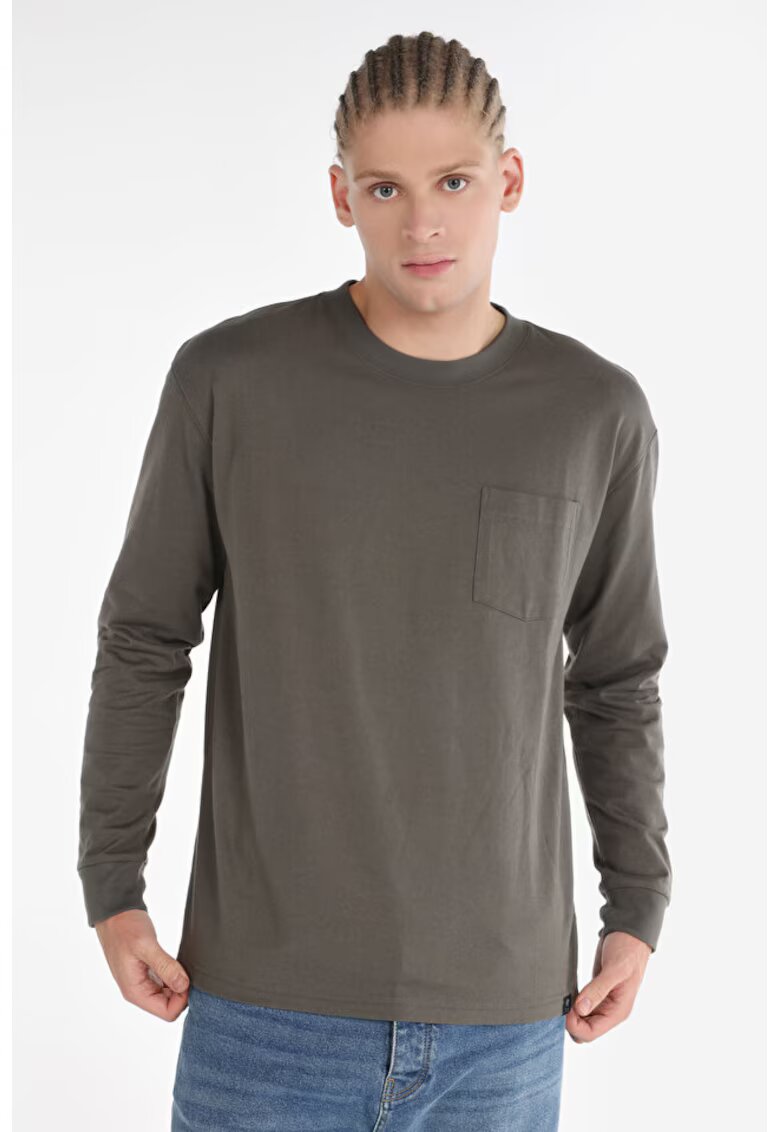 COLINS Tricou Cu Maneca Lunga De Barbati Kaki Regular Fit - Kaki