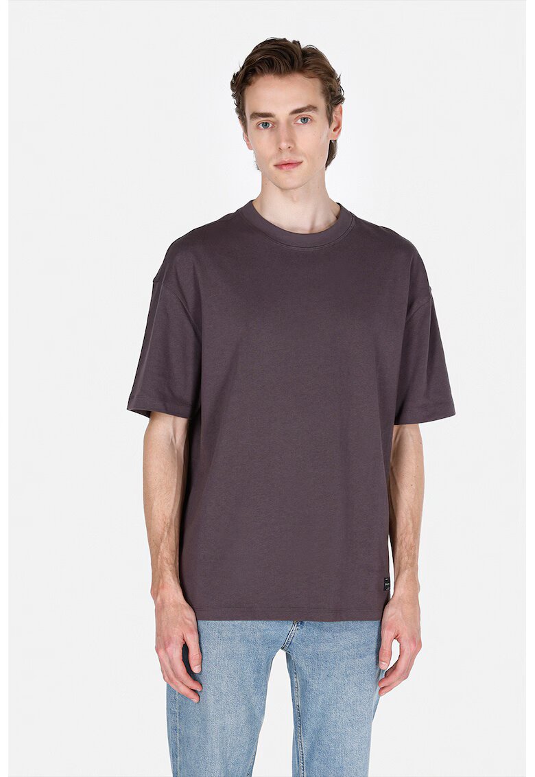 COLINS Tricou din bumbac cu maneci cazute - Violet