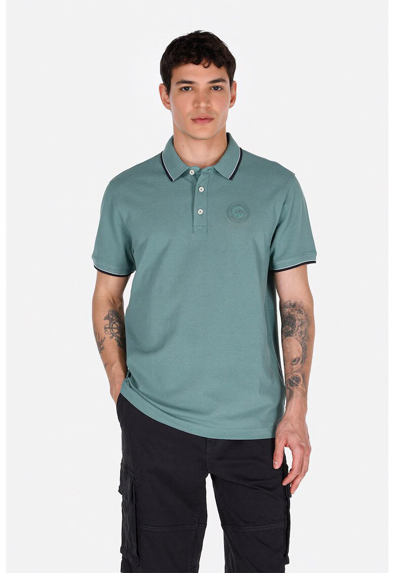 COLINS Tricou polo de bumbac - Verde persan