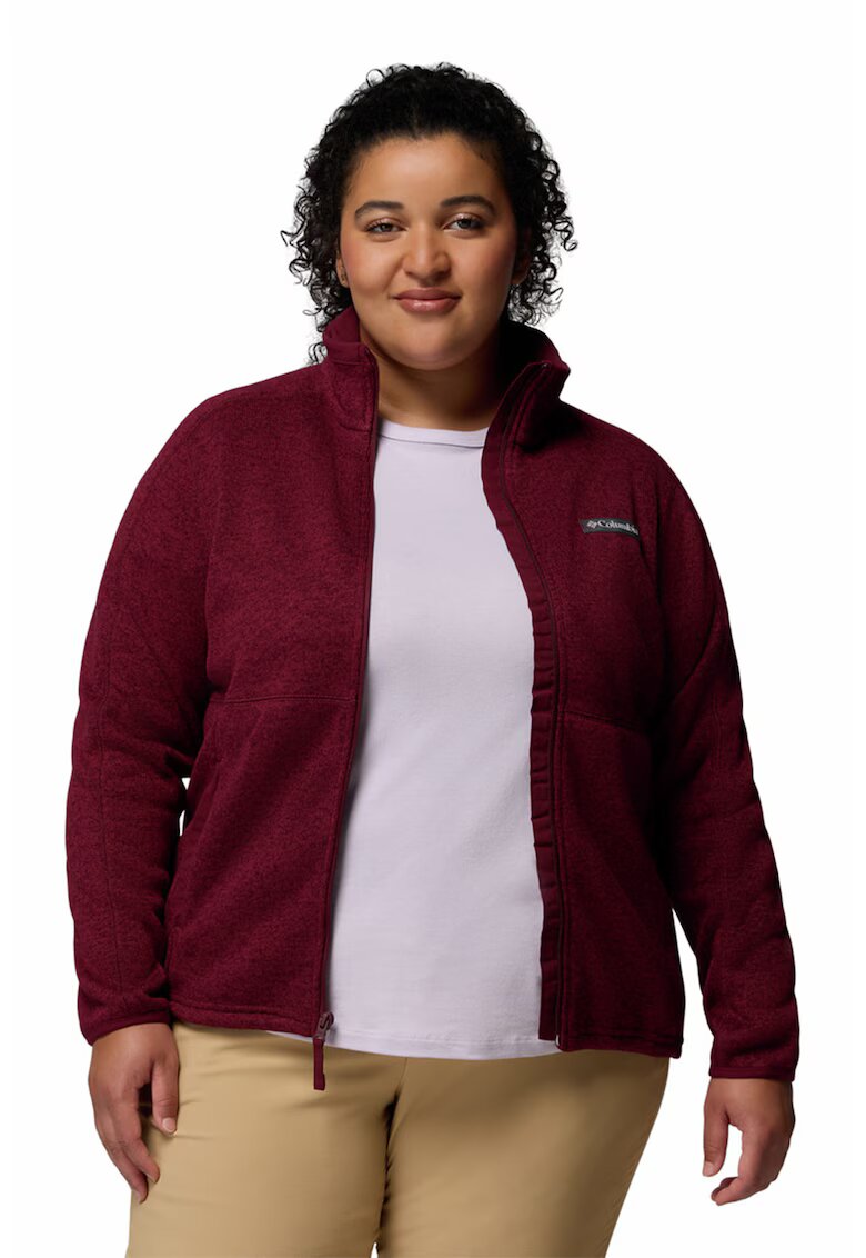 Columbia Bluza cu fermoar - pentru trekking - Rosu inchis
