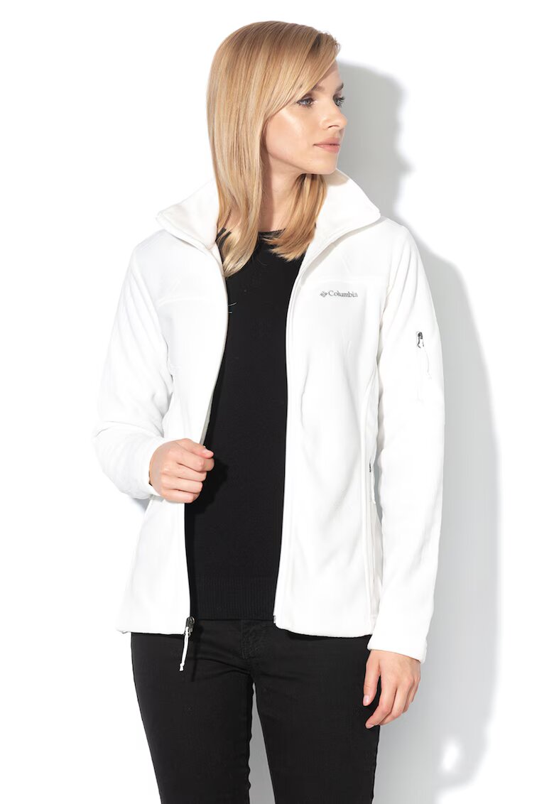 Columbia Bluza din fleece cu fermoar pentru trekking Fast Trek™ II - Alb