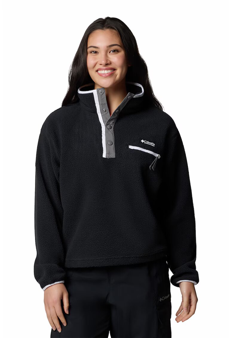 Columbia Bluza din material fleece pentru trekking Helvetia II - Alb/Negru/Gri