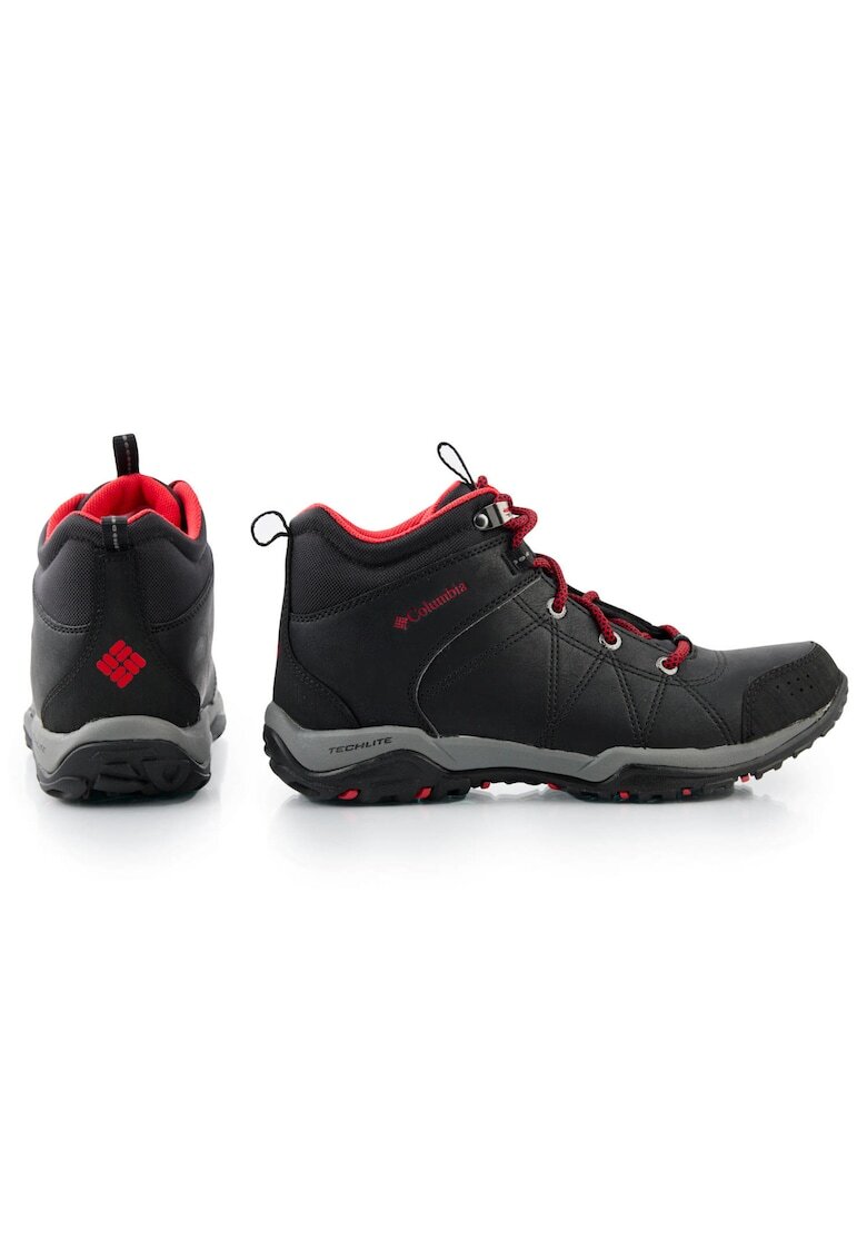 Columbia Pantofi de trekking dama - Piele ecologica - Negru/Rosu