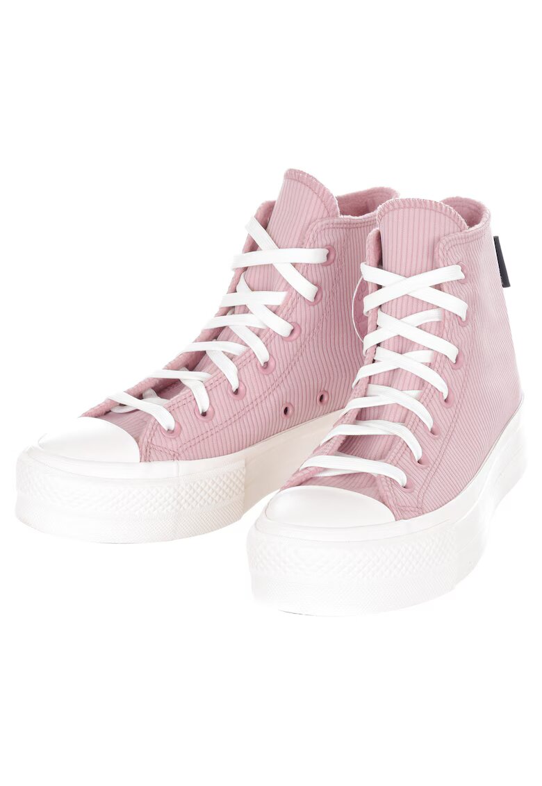 Converse Tenisi dama Chuck Taylor All Star - cu platforma - textil - roz murdar/alb