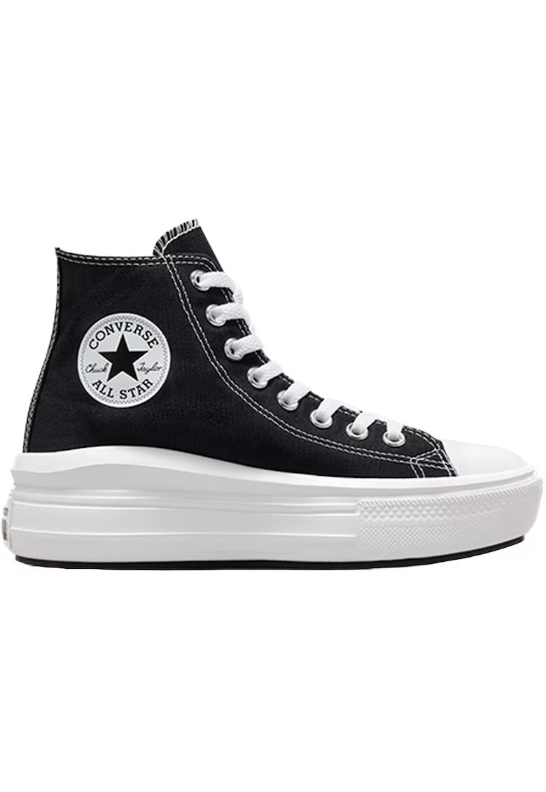 Converse Tenisi femei Chuck Taylor All Star Move Hi 568497C23372 - Alb/Negru