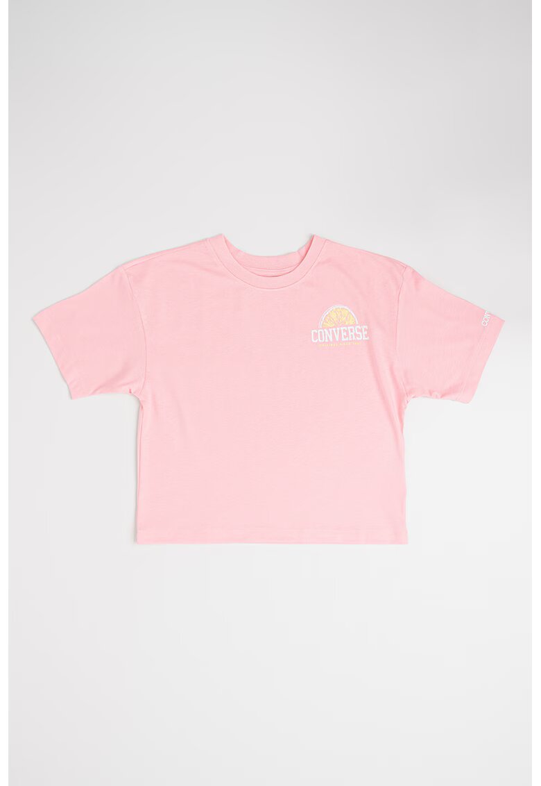 Converse Tricou din amestec de bumbac cu logo - Alb/Roz