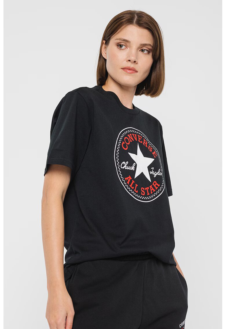 Converse Tricou unisex de bumbac Chuck Patch Core - Rosu/Alb/Negru