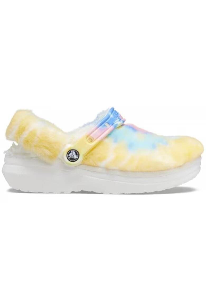 Crocs Saboti Classic Fur Sure - Alb
