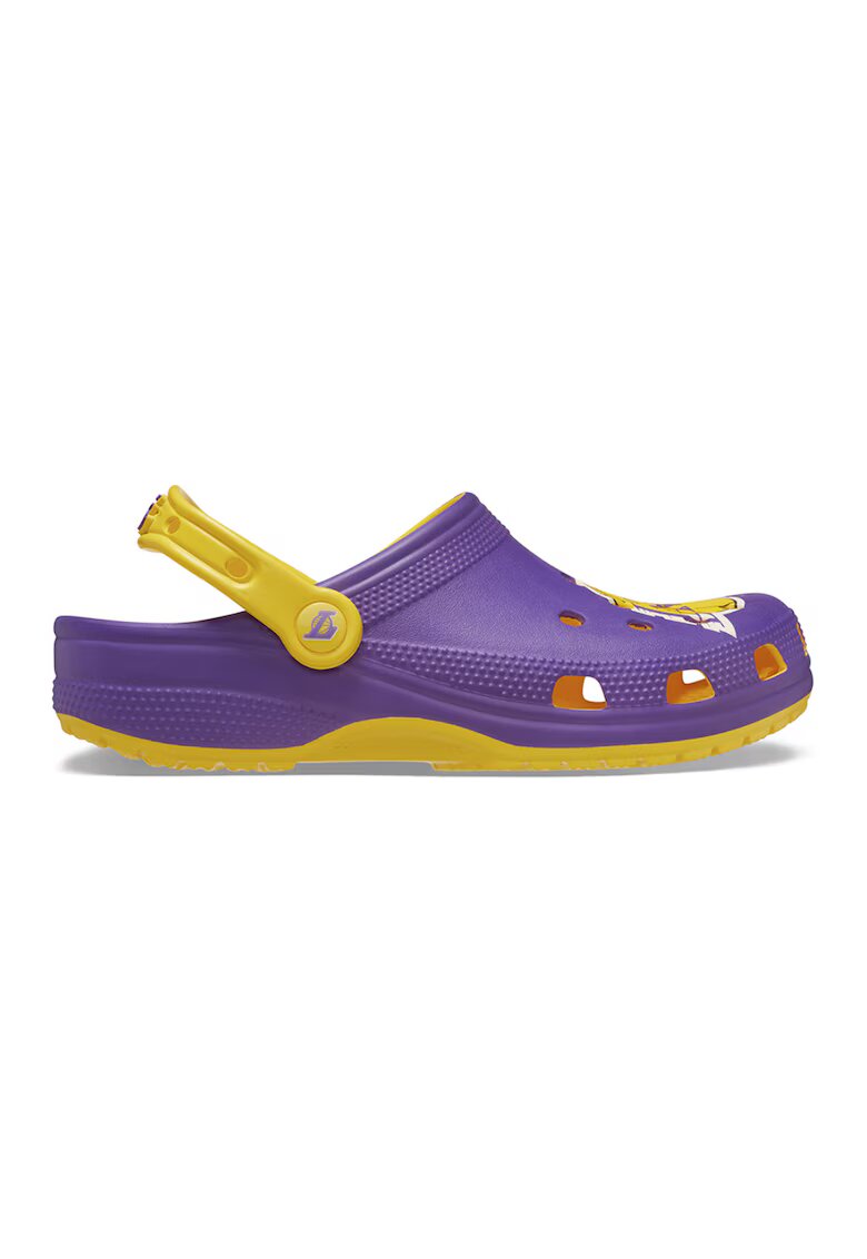 Crocs Saboti slingback cu imprimeu - Galben/Ametist