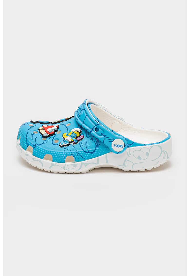 Crocs Saboti slingback cu model clasic si imprimeu desene animate - Rosu/Albastru pastel/Alb optic