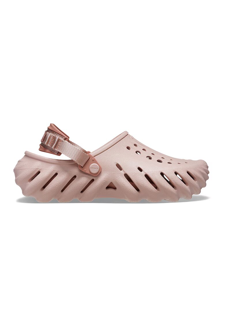 Crocs Saboti slingback unisex cu aspect masiv Echo - Roz prafuit