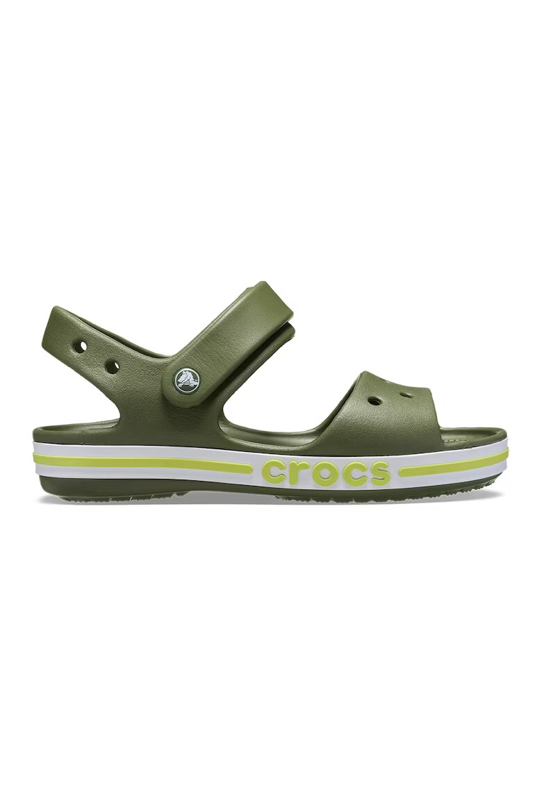 Crocs Sandale cu velcro si logo - Verde sparanghel