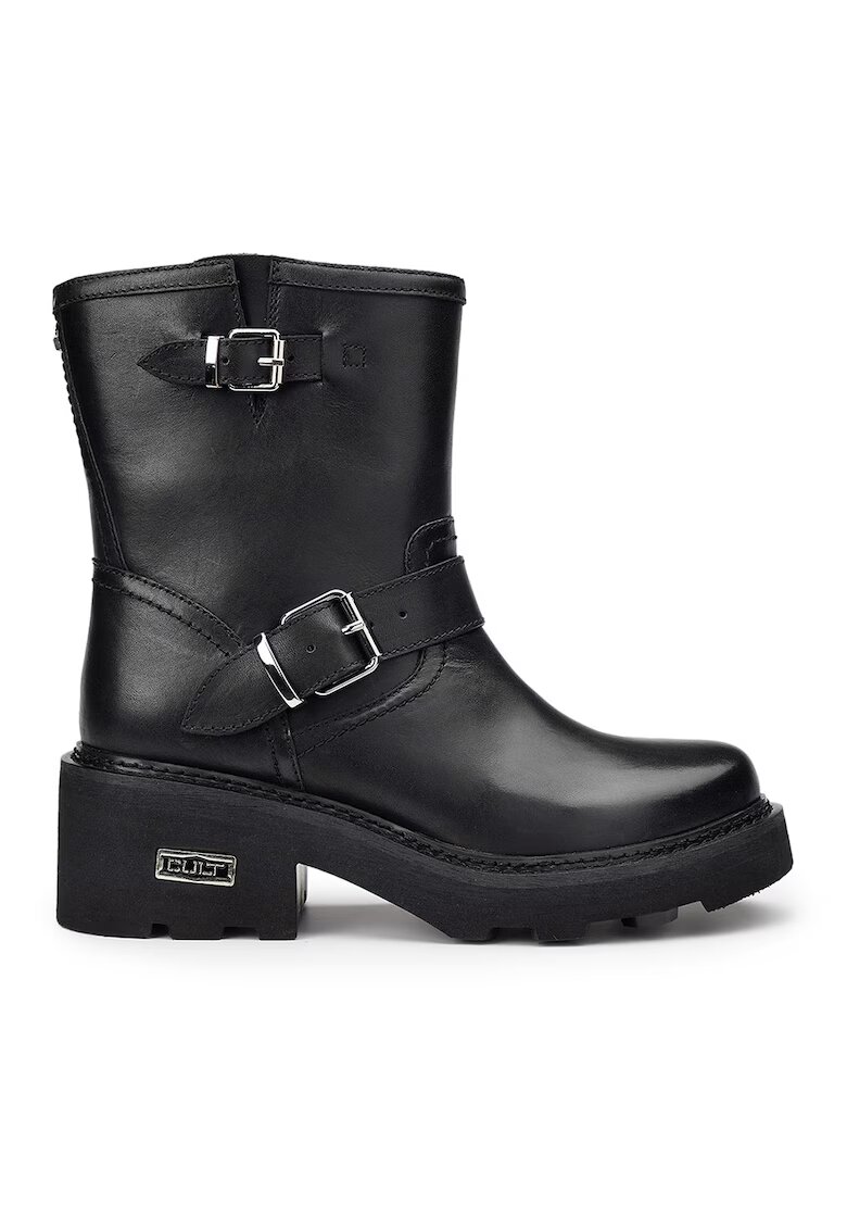Cult Ghete biker de piele Grace 3925 - Negru