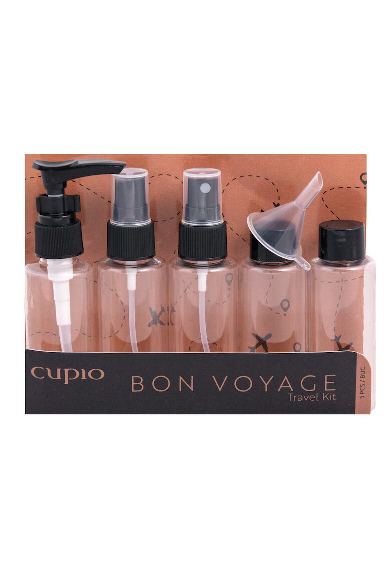 Cupio Set Bon Voyage - recipiente cosmetice - punga transparenta - plastic