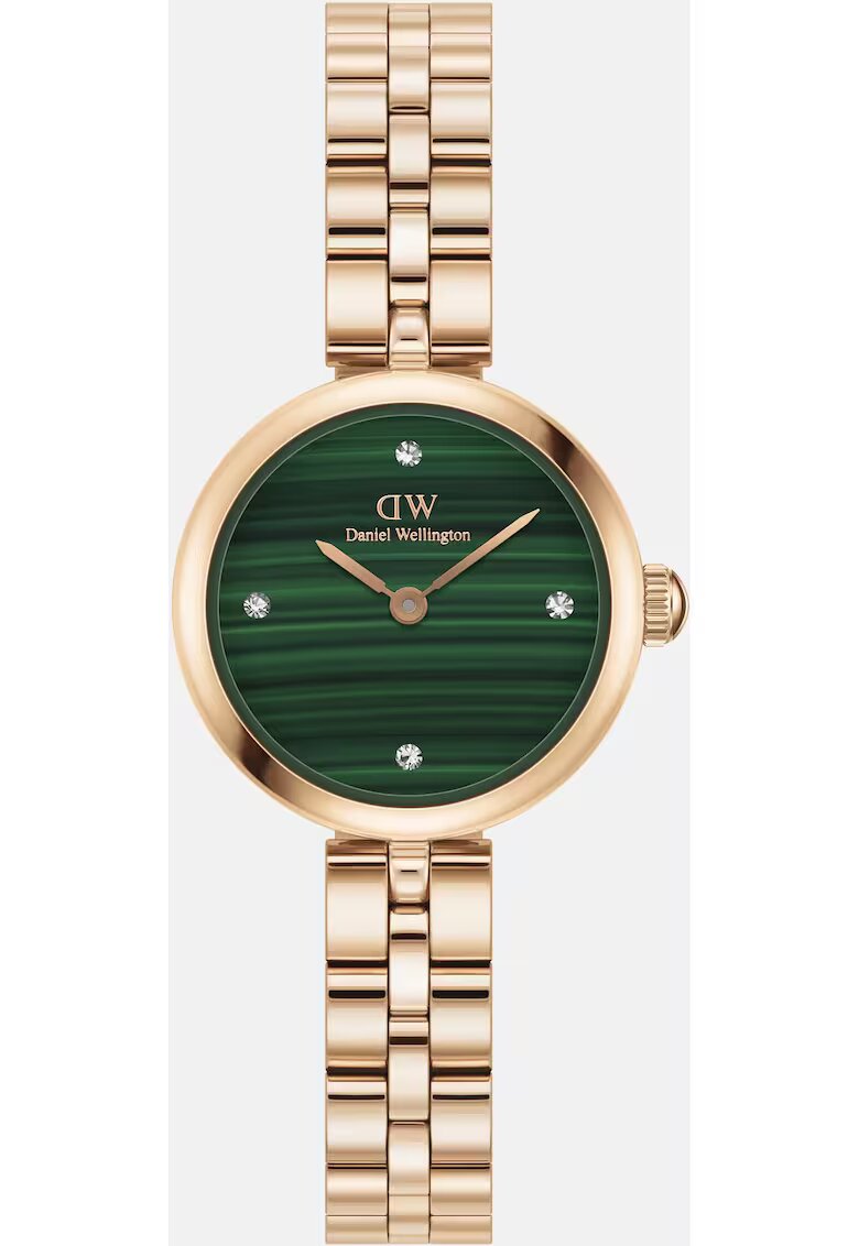 Daniel Wellington Ceas Elan Lumine - mecanism quartz japonez - carcasa otel inoxidabil - verde/roze auriu