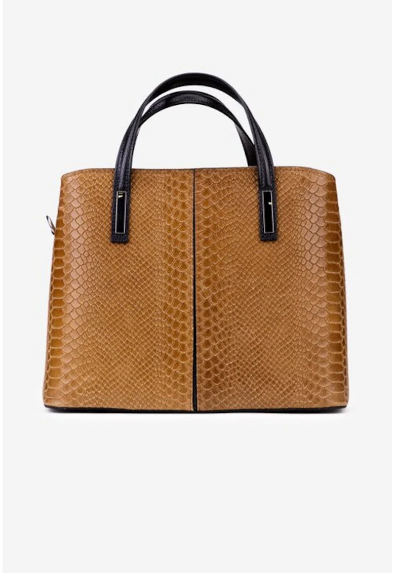 Dasha Geanta dama confectionata din piele croco - 67945 - Maro cognac